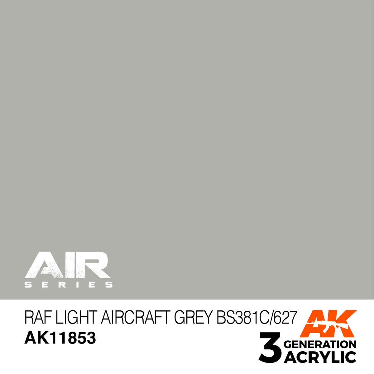 AK Interactive 3GEN Acrylic AIR - AK11853 RAF Light Aircraft Grey BS381C627