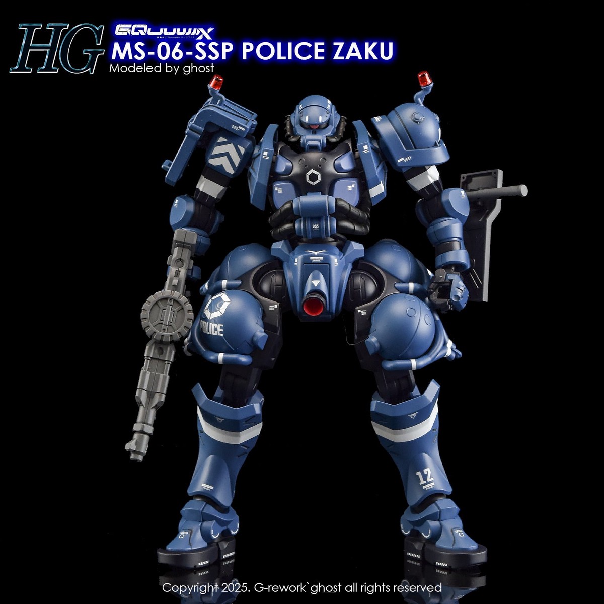 G-Rework Decal - HG Mobile Suit Gundam GQuuuuuuX MS-06-SSP Police Zaku Use