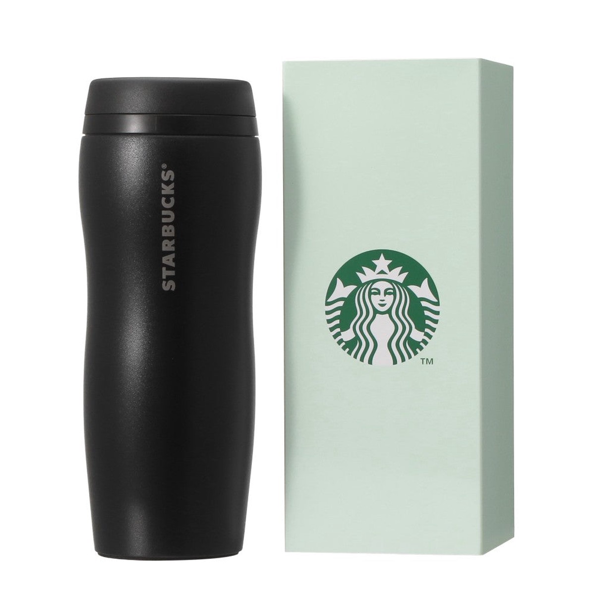 Curved Recycle Stainless Bottle Tumbler Matte Black 355ml Starbucks Japan Gift