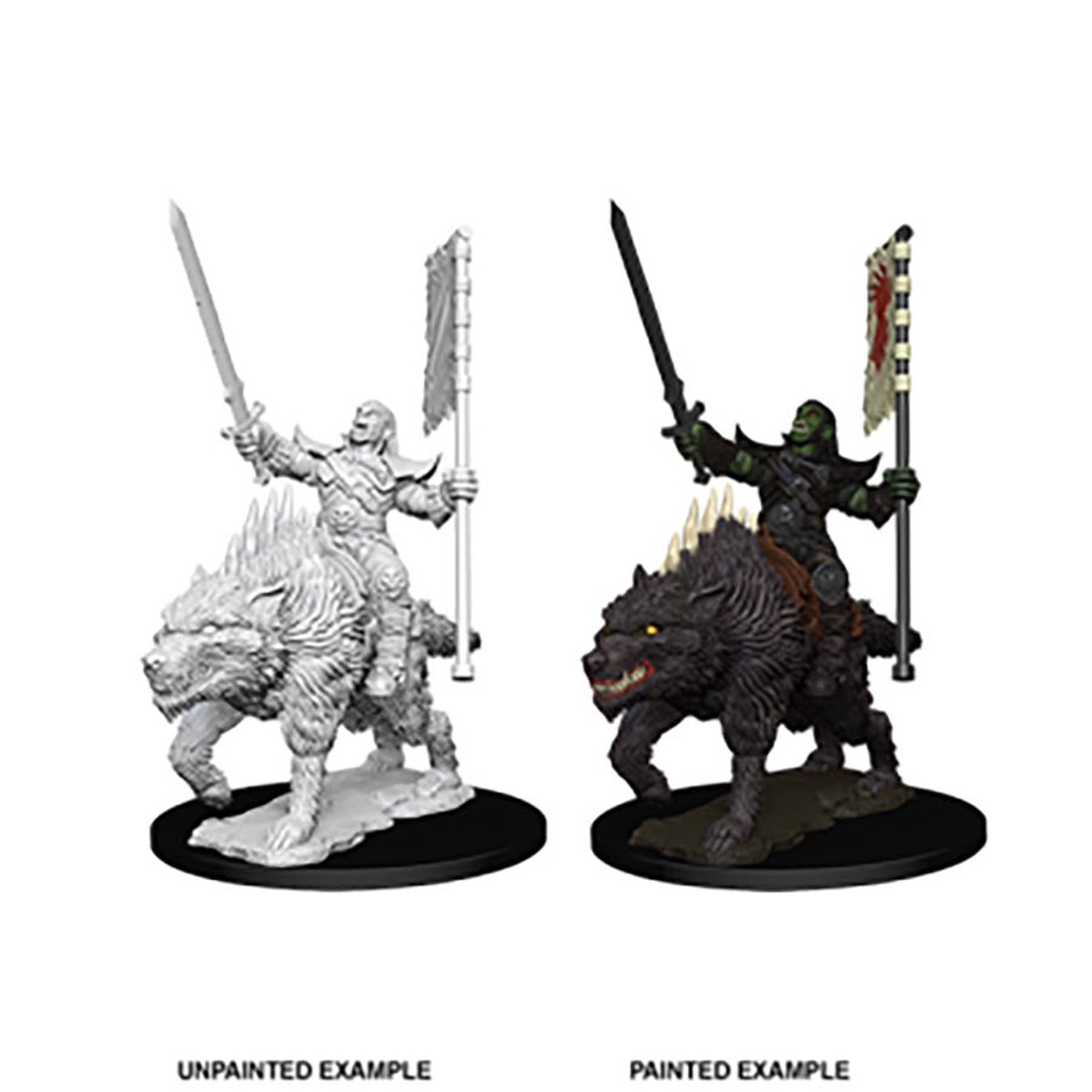 Pathfinder Deep Cuts Unpainted Miniatures W07 Orc on Dire Wolf