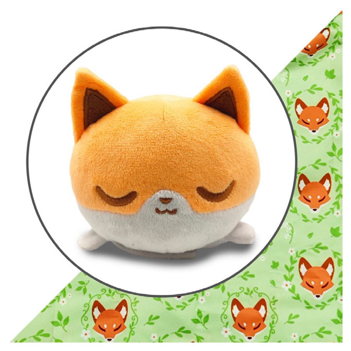Plushie Tote Orange White Fox