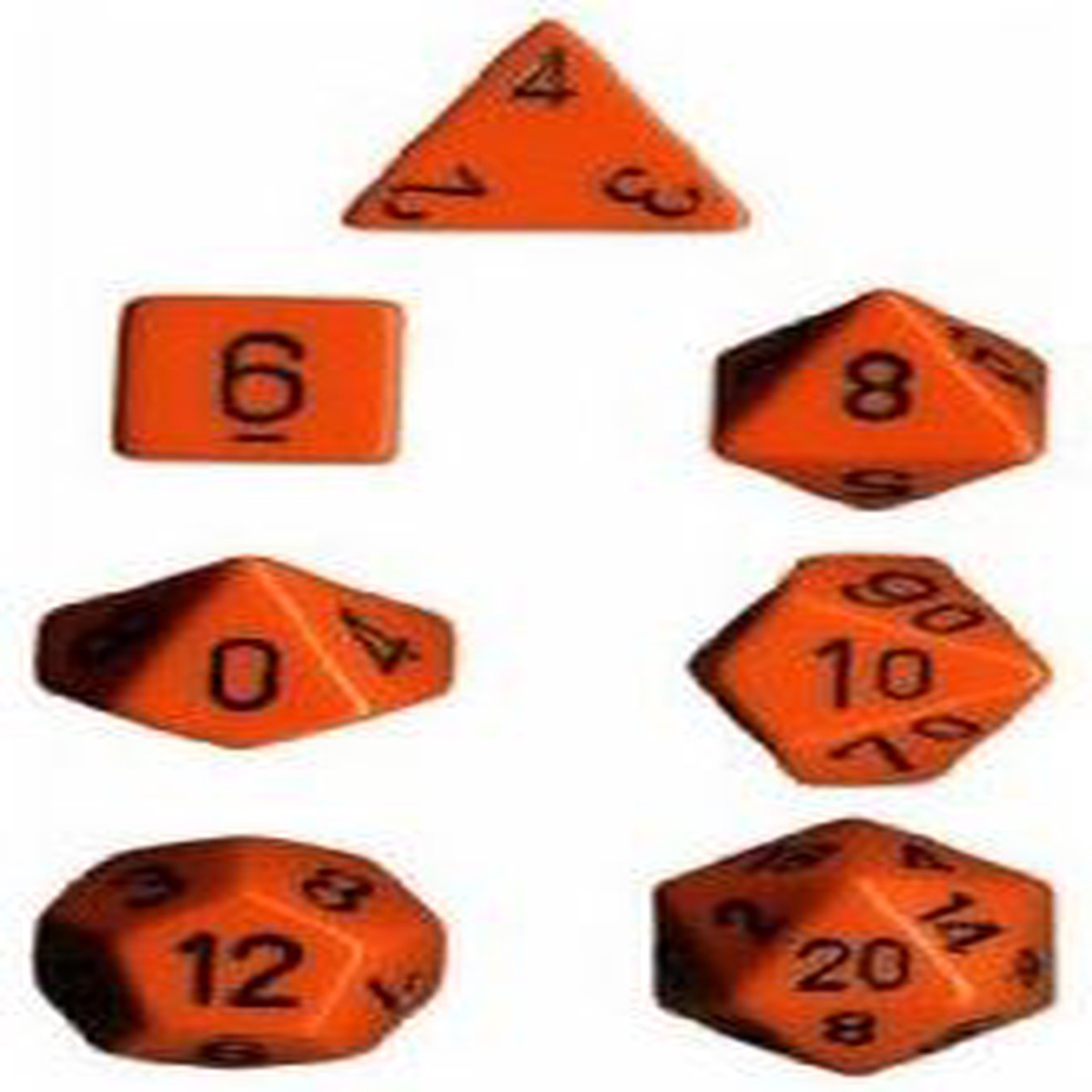 Opaque Orange WBlack 7 Set