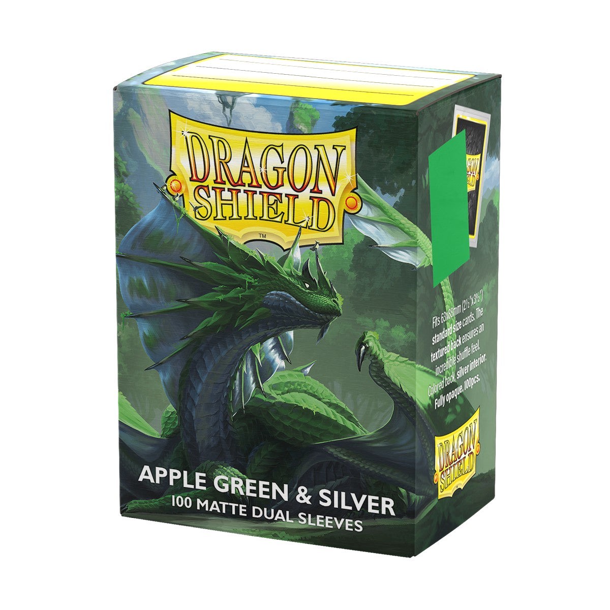 Dragon Shield Sleeves Standard Dual Matte - Apple Green Silver 100CT