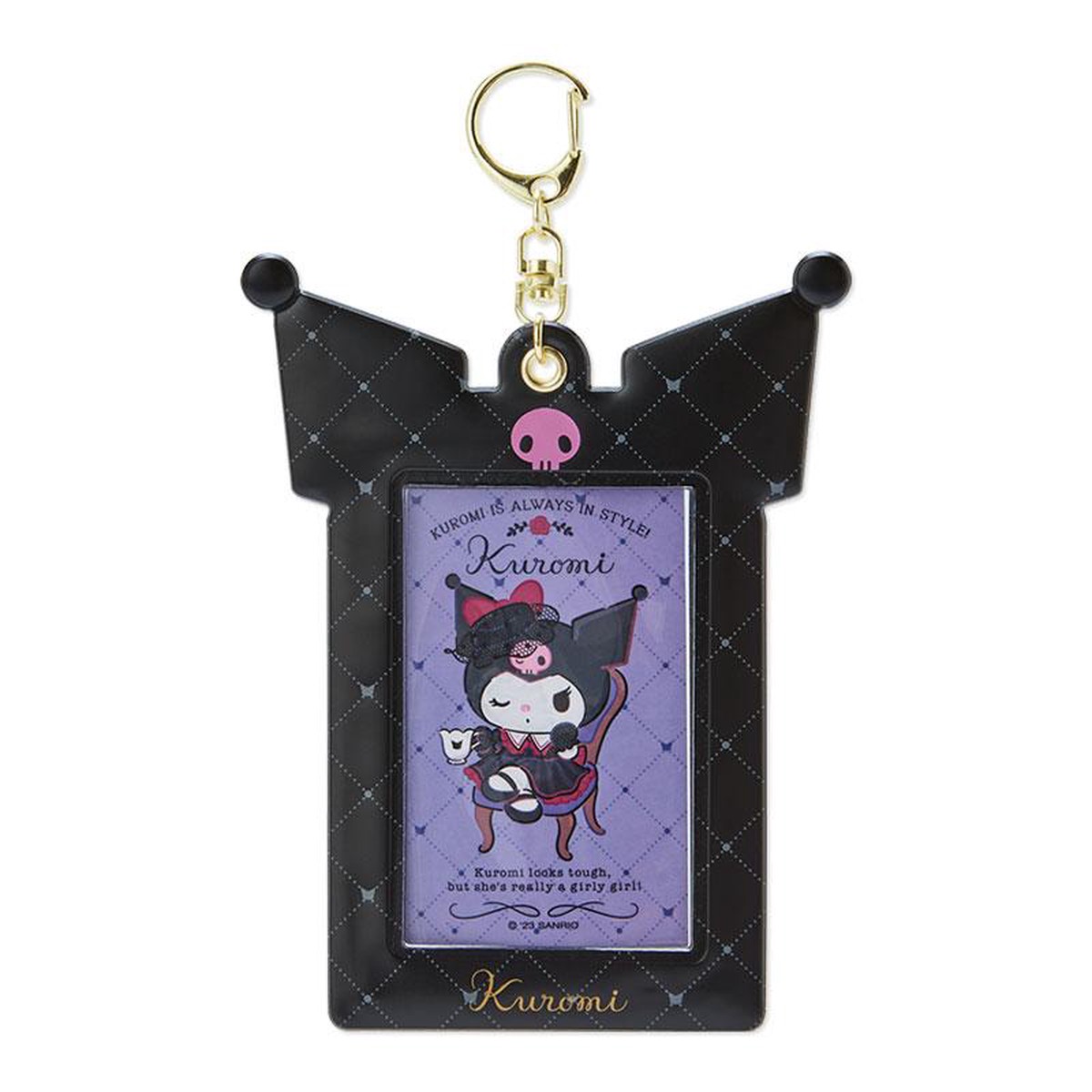 Kuromi Baku Sticker with Case holder Delusion Lady Sanrio Japan