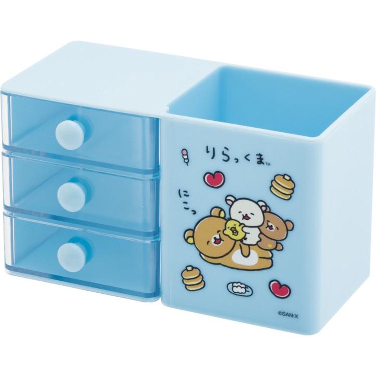 Rilakkuma Pen Stand Blue Yuruyuru Pokapoka San-X Japan 2026