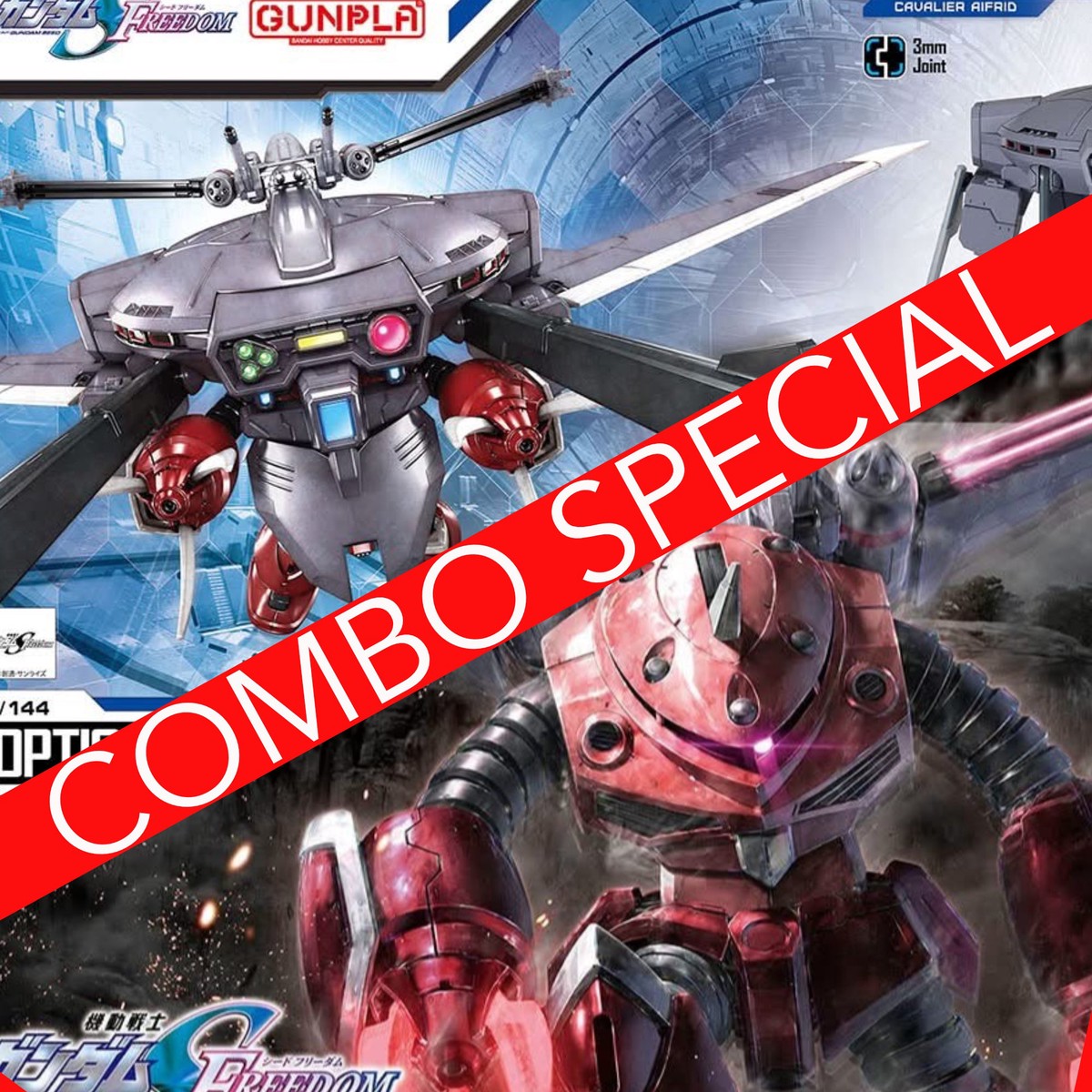 HG 1144 Seed Freedom ZGok Cavalier Aifrid - Combo Set Bundle Deal