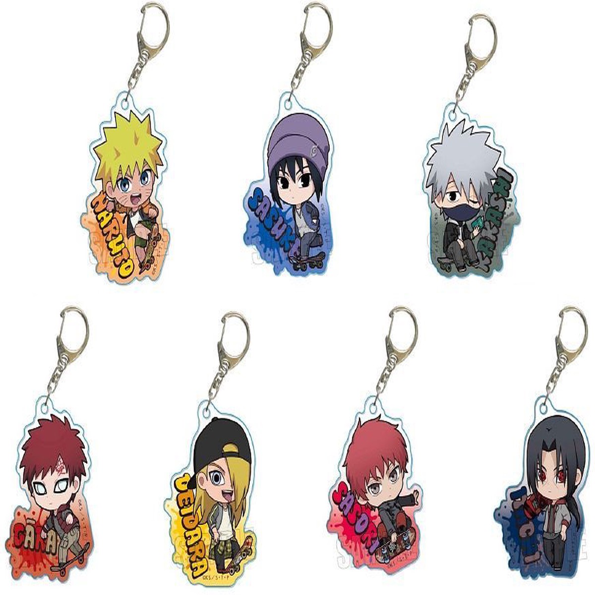 Naruto Shippuden Trading Acrylic Keyholder - Skater Ver Deforme (7 design Blind Box)
