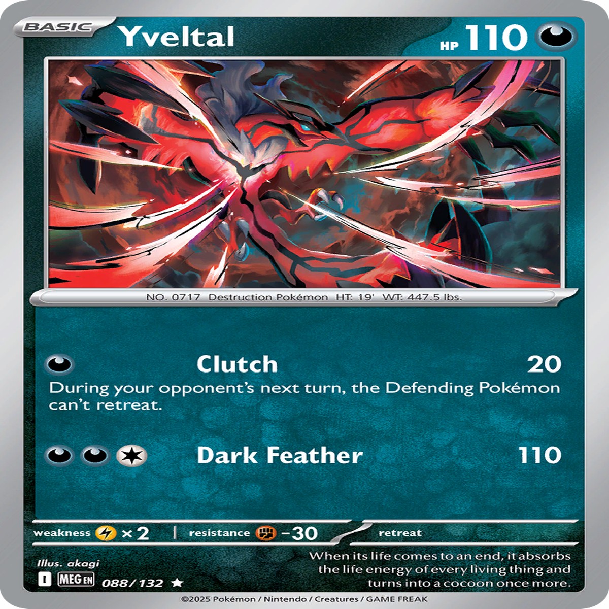 Yveltal - 088132 - Reverse Holofoil