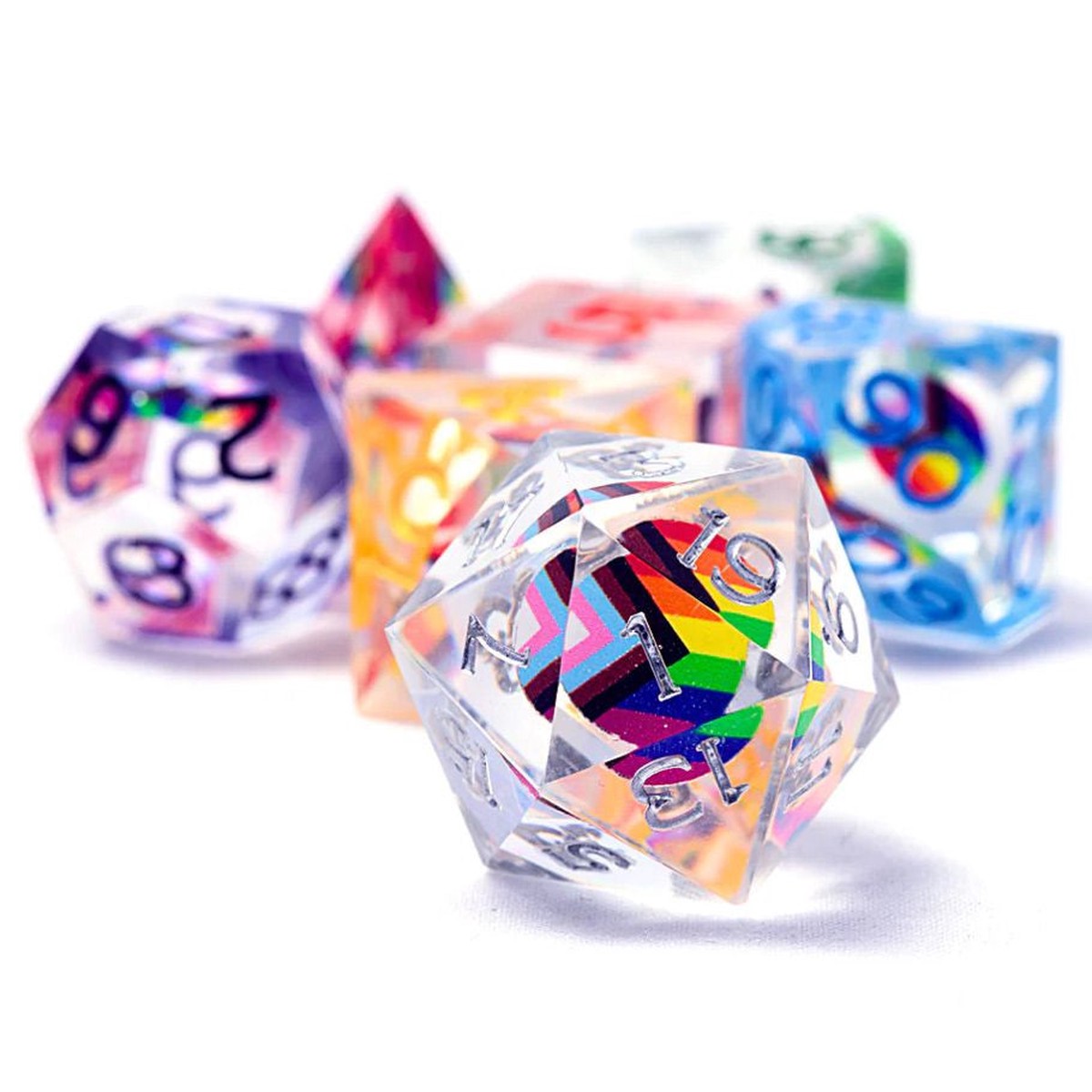 Sirius Dice Dungeons Dragons Progress Pride Dice Set