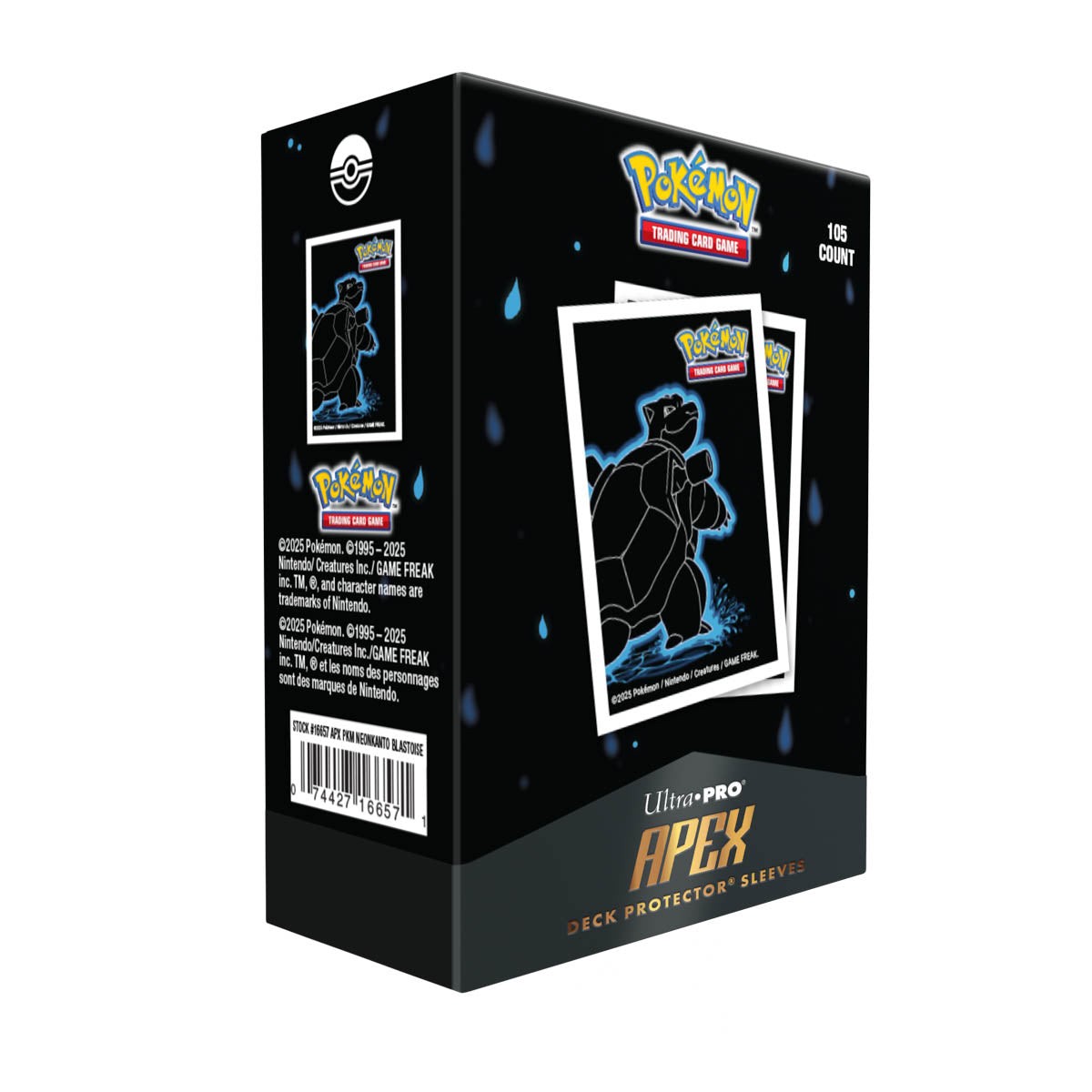Ultra Pro Apex Sleeves Standard Pokemon - Neon Kanto Blastoise 105CT