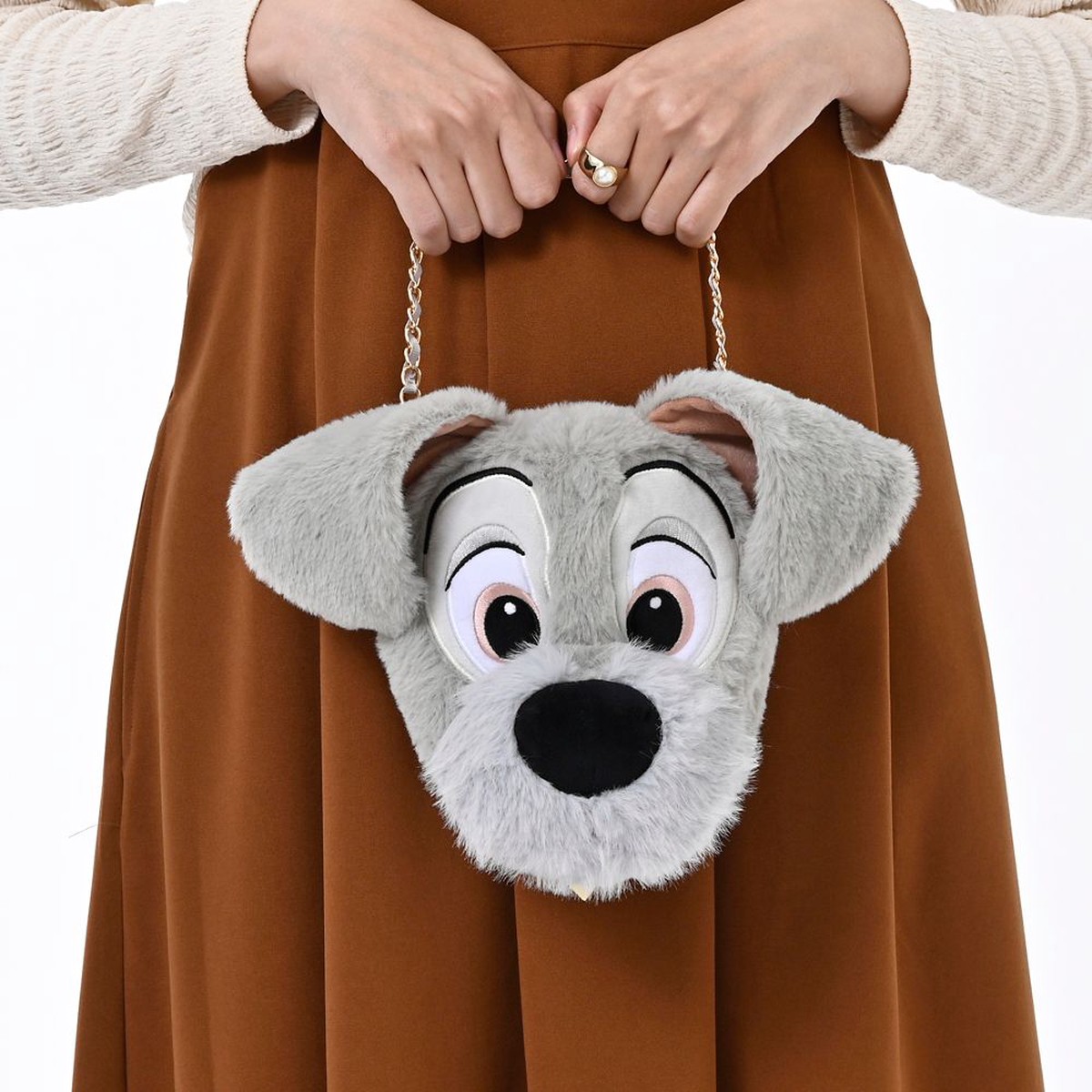 Tramp Plush Pochette Bag Face 2WAY Disney Store Japan Lady and the Tramp