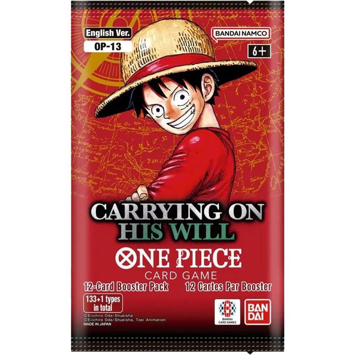 One Piece TCG Carrying On His Will OP 13 Booster Pack