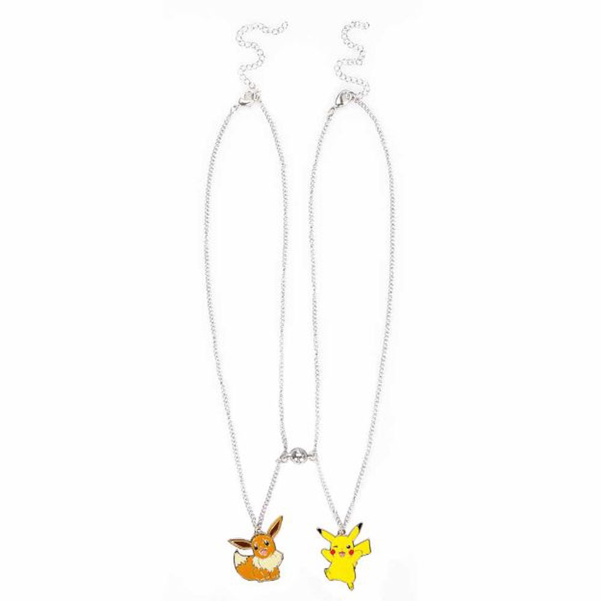 Pokemon Pikachu Eevee Magnetic Pokeball Charm Necklace