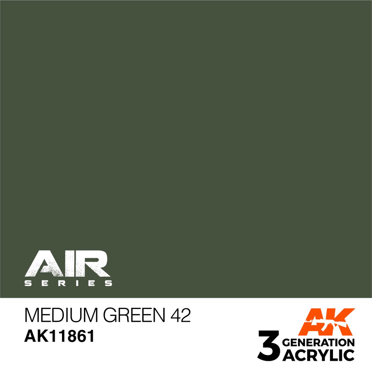 AK Interactive 3GEN Acrylic AIR - AK11861 Medium Green 42
