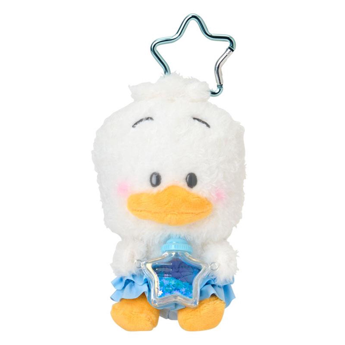 Ahiru no Pekkle Plush Mascot Holder Keychain Stardust Baby Bottle Sanrio Japan