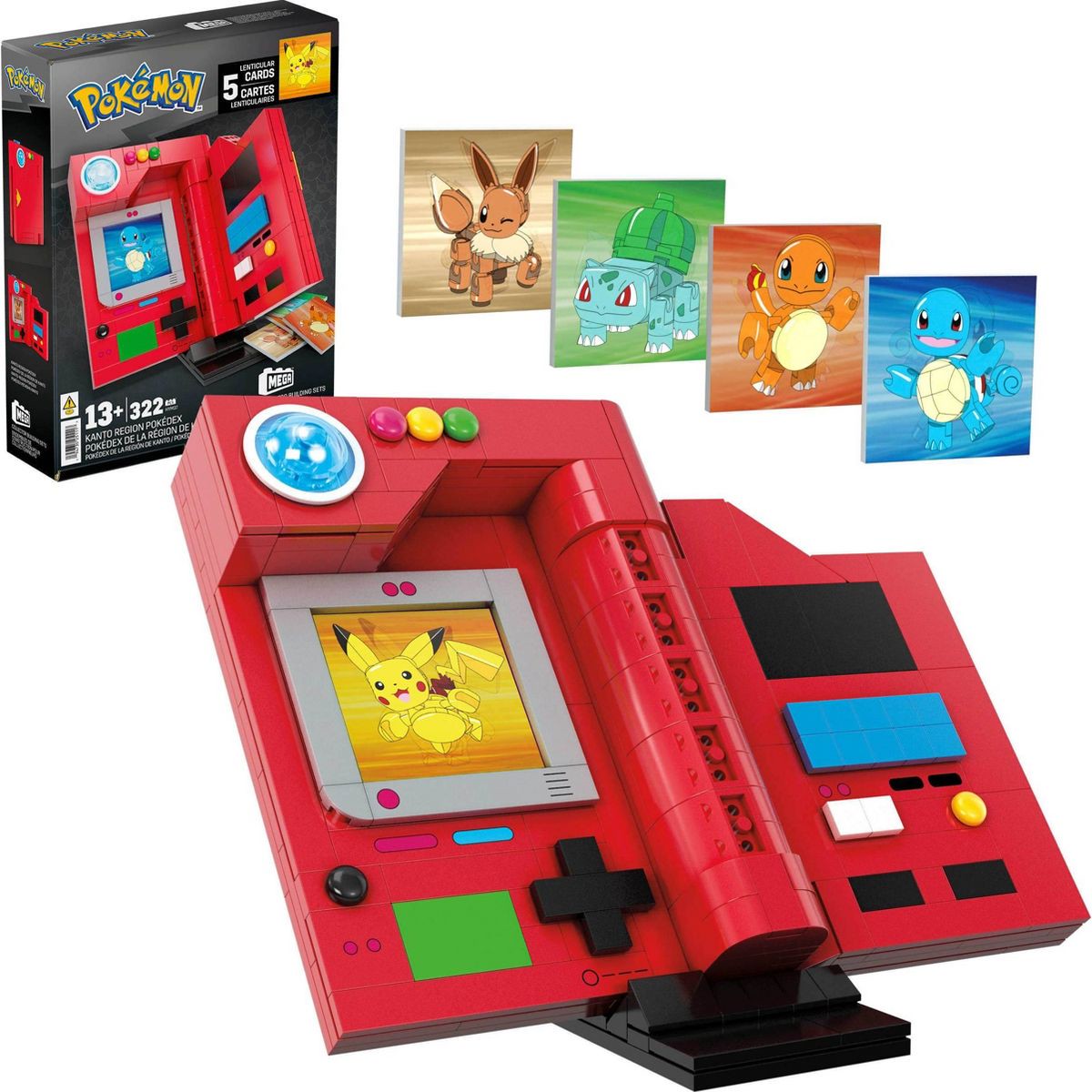 MEGA Pokmon Kanto Region Pokdex Building Kit (322Pieces)