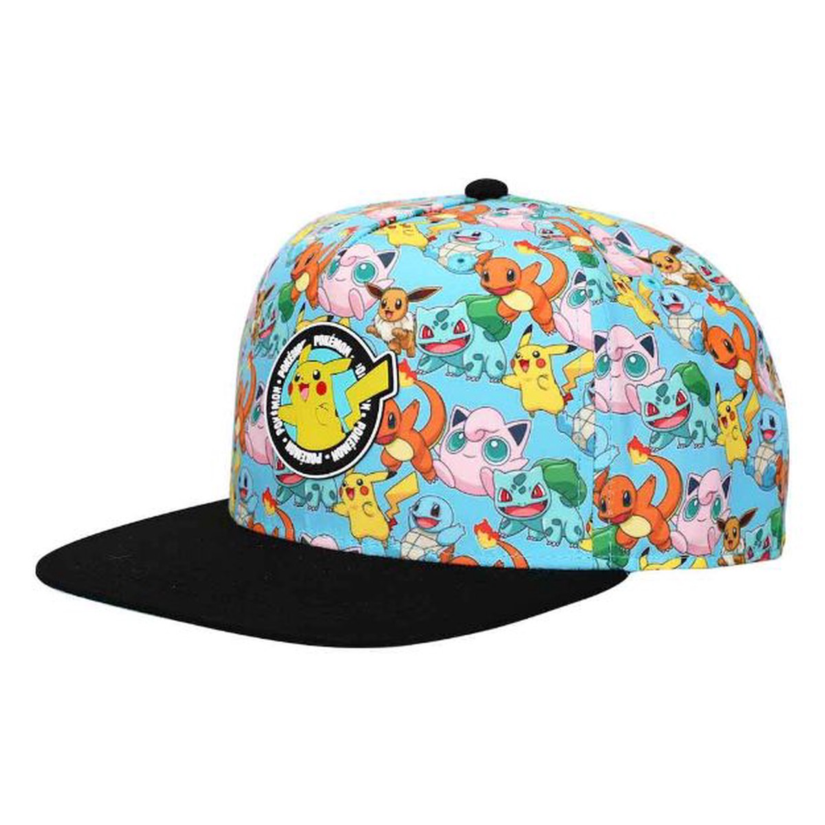 Pokemon Pikachu Rubber Patch Youth Flat Bill Snapback