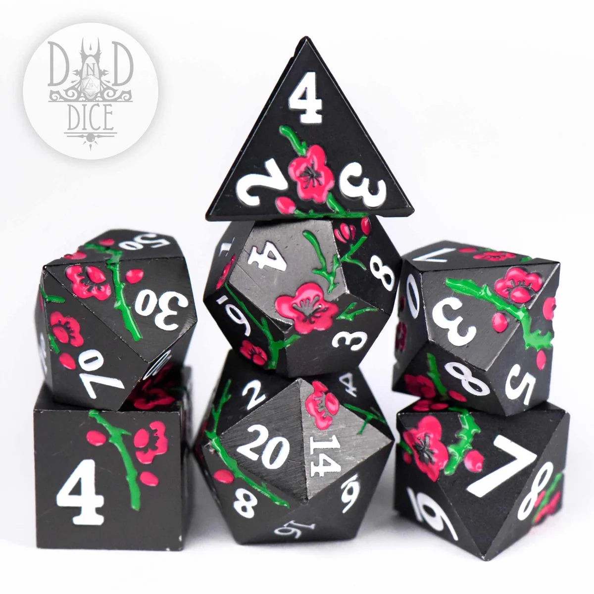 Steel Magnolia (Metal) 7pc Dice Set