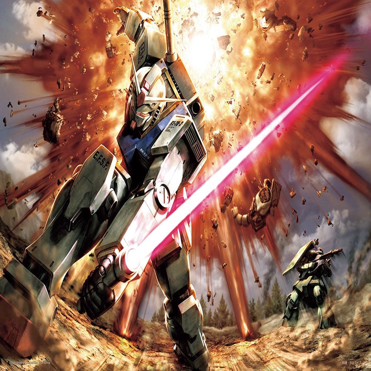 Beverly Micro-piece Jigsaw Puzzle 1000 Pieces - Mobile Suit Gundam First Battle (M81-728)