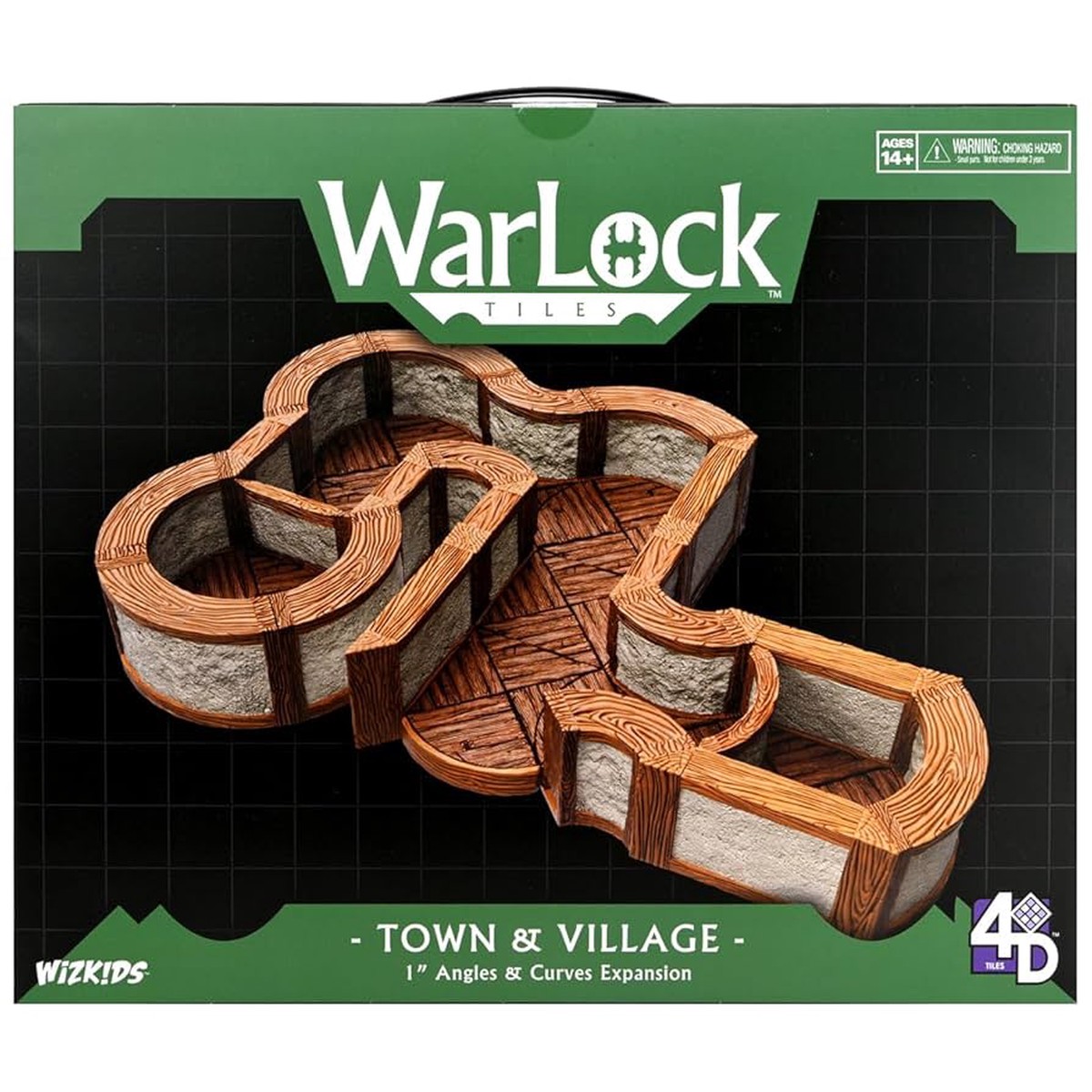 Warlock Tiles - Town Village (1in Angles Curves Expansion)