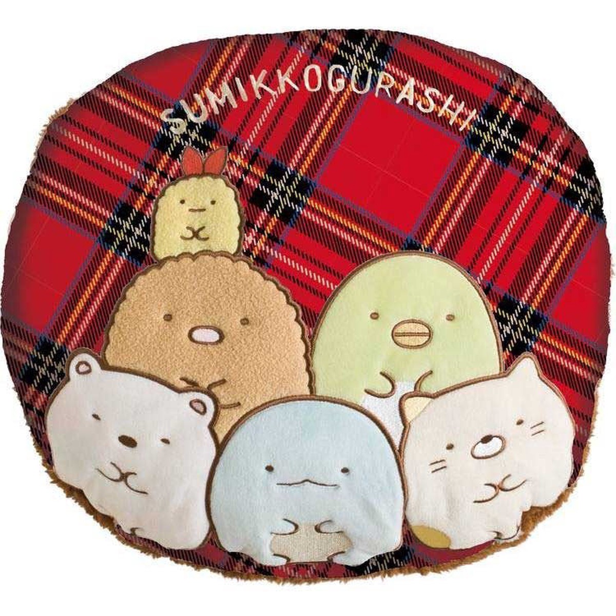 Sumikko Gurashi Warmer Cushion Plaid San-X Japan