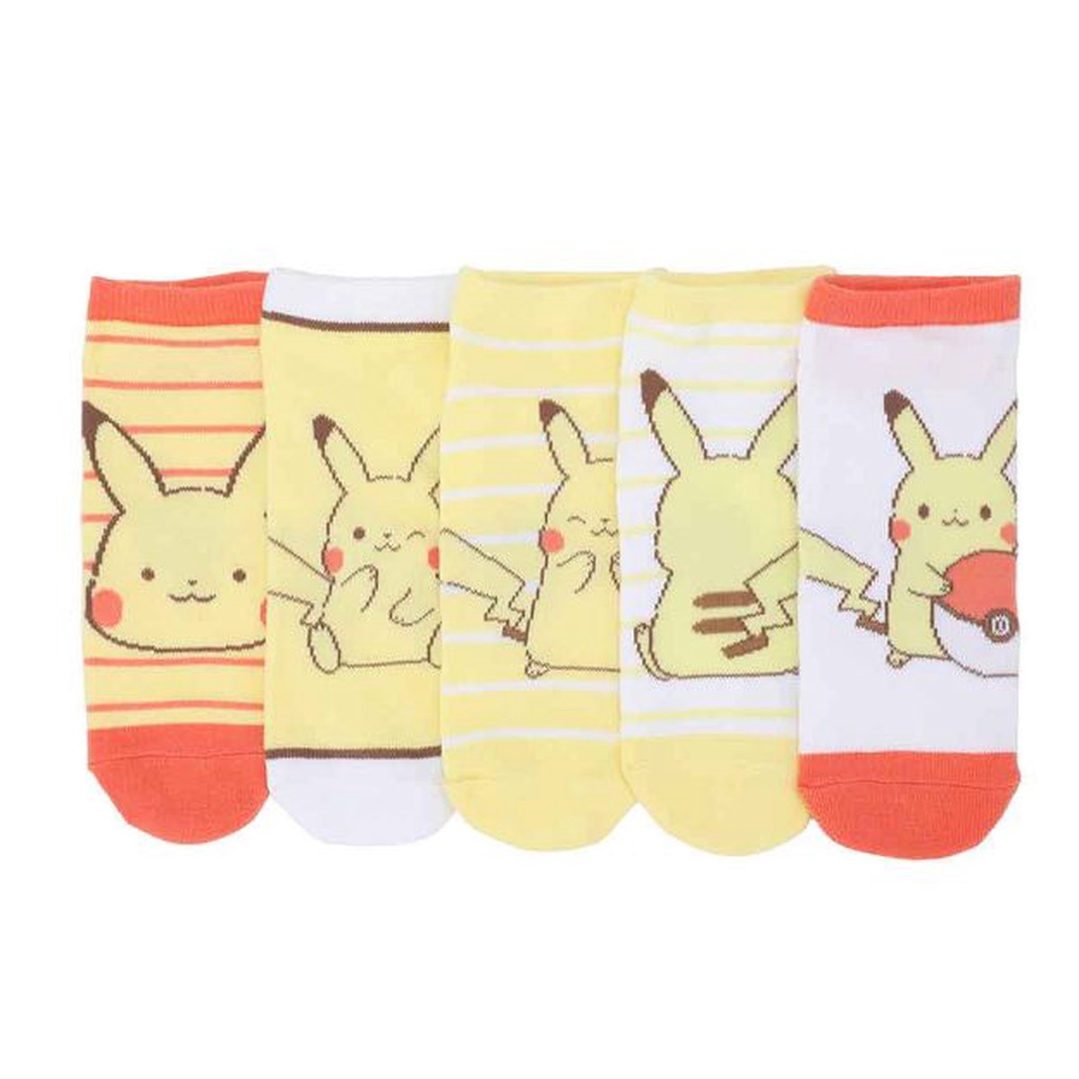 Pokemon Pikachu 5 Pair Ankle Socks