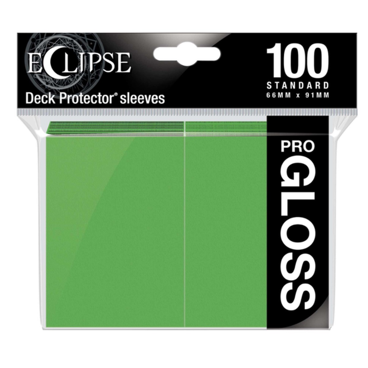 Deck Pro Eclipse Gloss Sleeves Lime Green - 100 ct