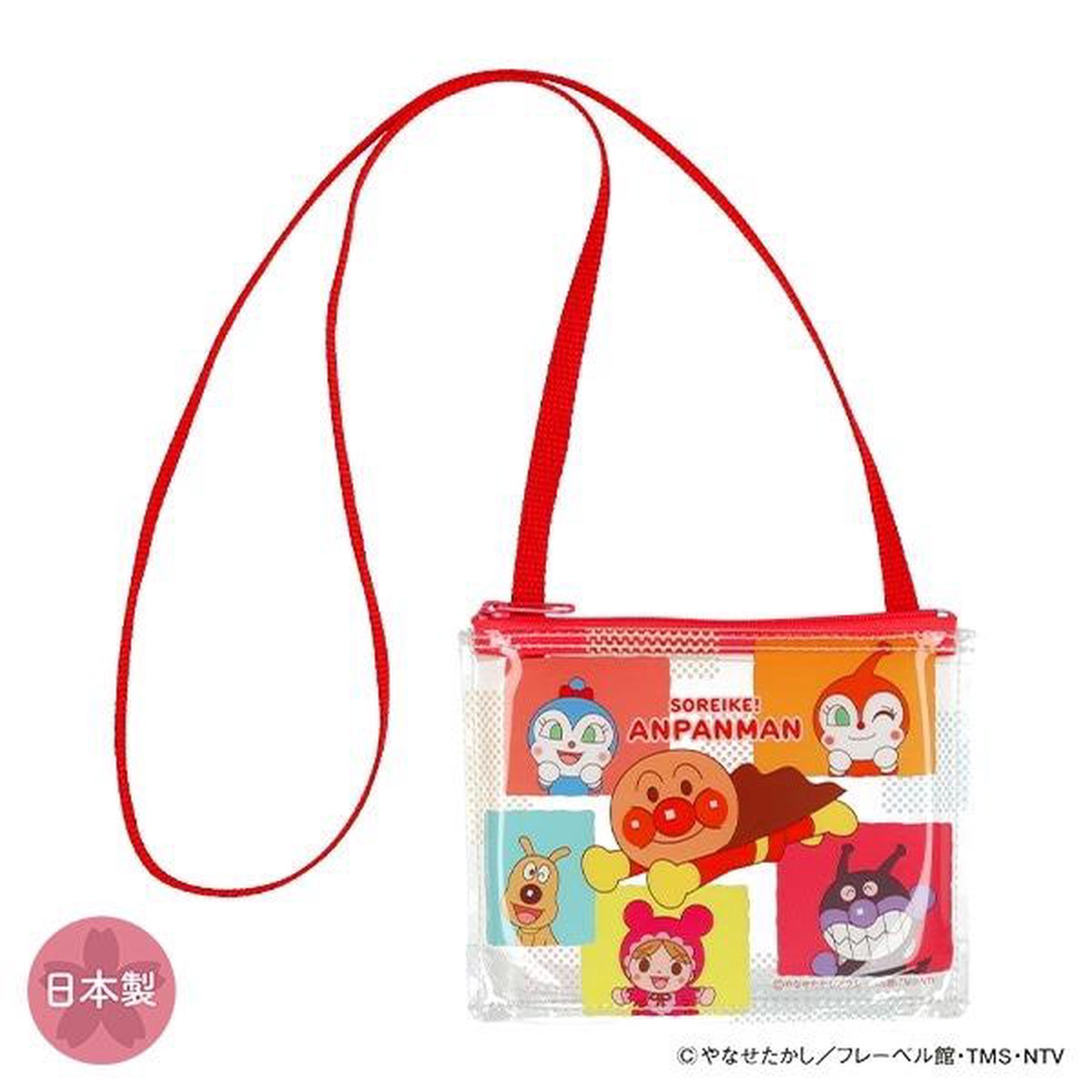 Anpanman Kids Pochette Bag Block Pattern Japan