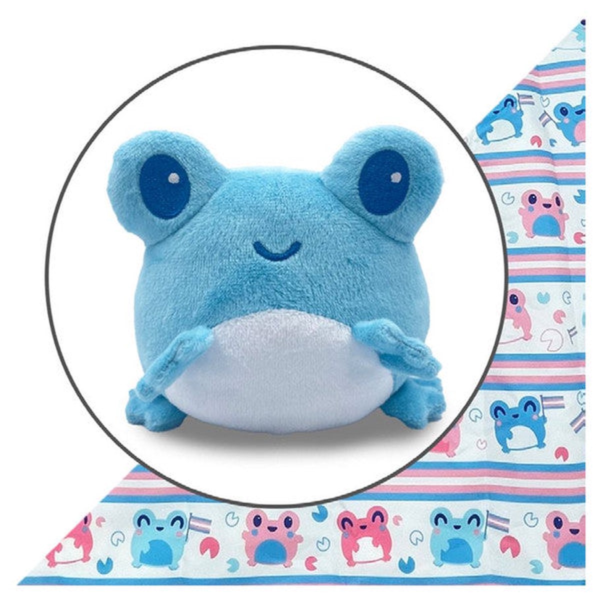 Plushie Tote Blue FrogTransgender Pride