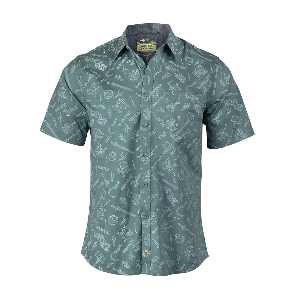 Critical Role Bells Hells Weapons Button Down Short Sleeve Shirt 6XL