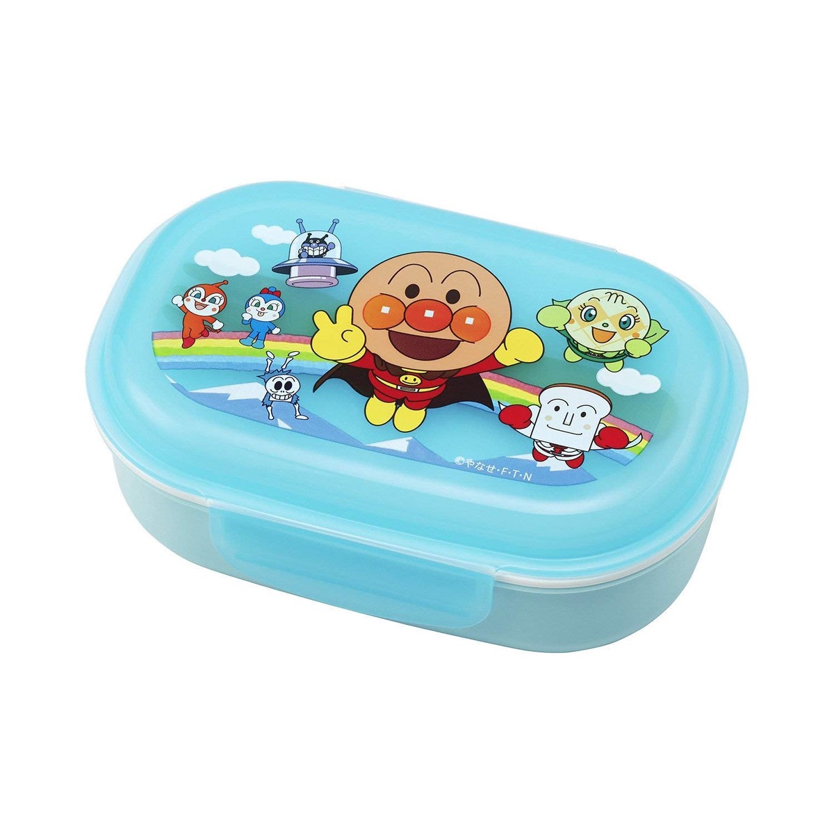 Anpanman Lunch Box with Fork Blue 270ml Japan