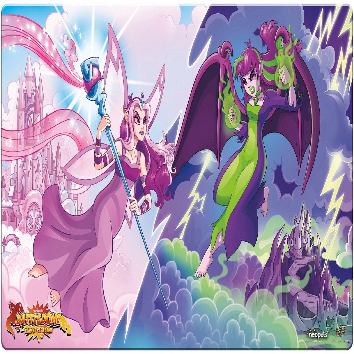 Neopets Battledome TCG Playmat - Fyora vs Jhudora