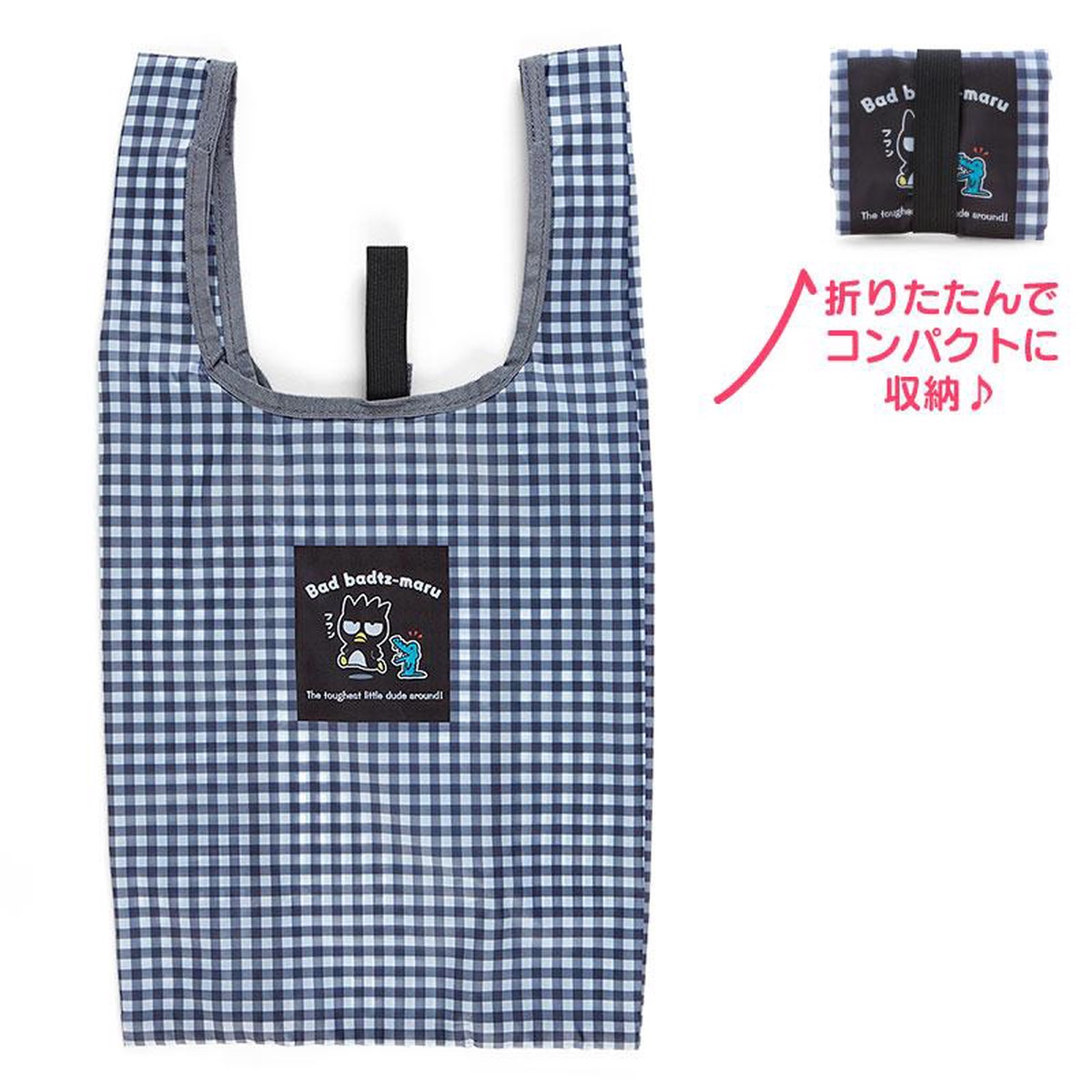 Bad Badtz-Maru Eco Shopping Tote Bag S Plaid Sanrio Japan