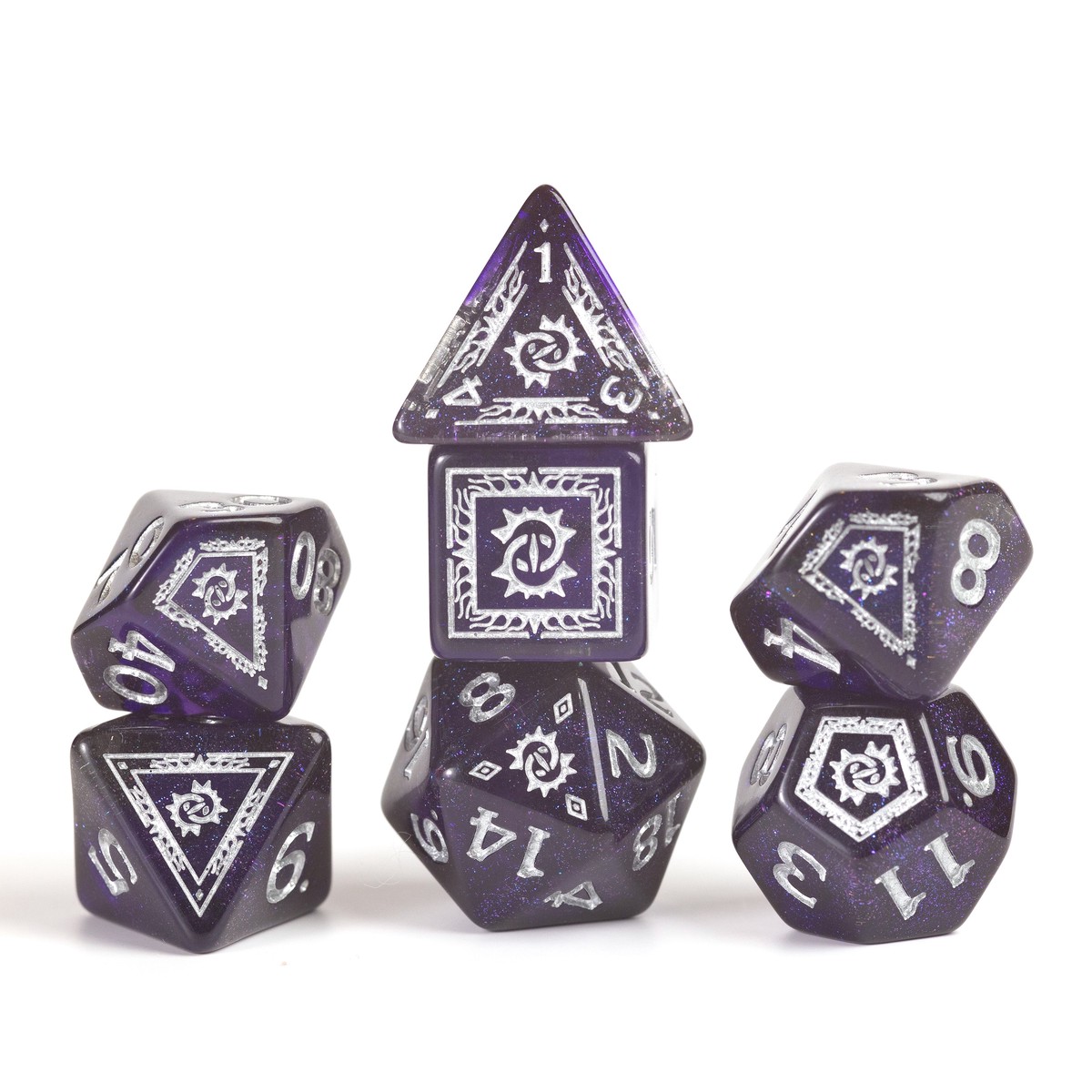 Sirius Dice DD Adventure Dice - Warlock Purple