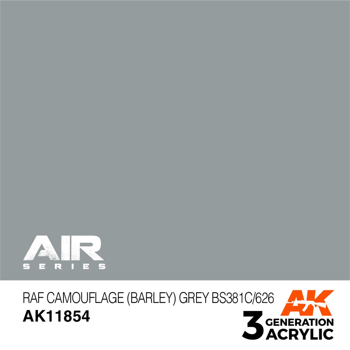 AK Interactive 3GEN Acrylic AIR - AK11854 RAF Camouflage (Barley) Grey BS381C626