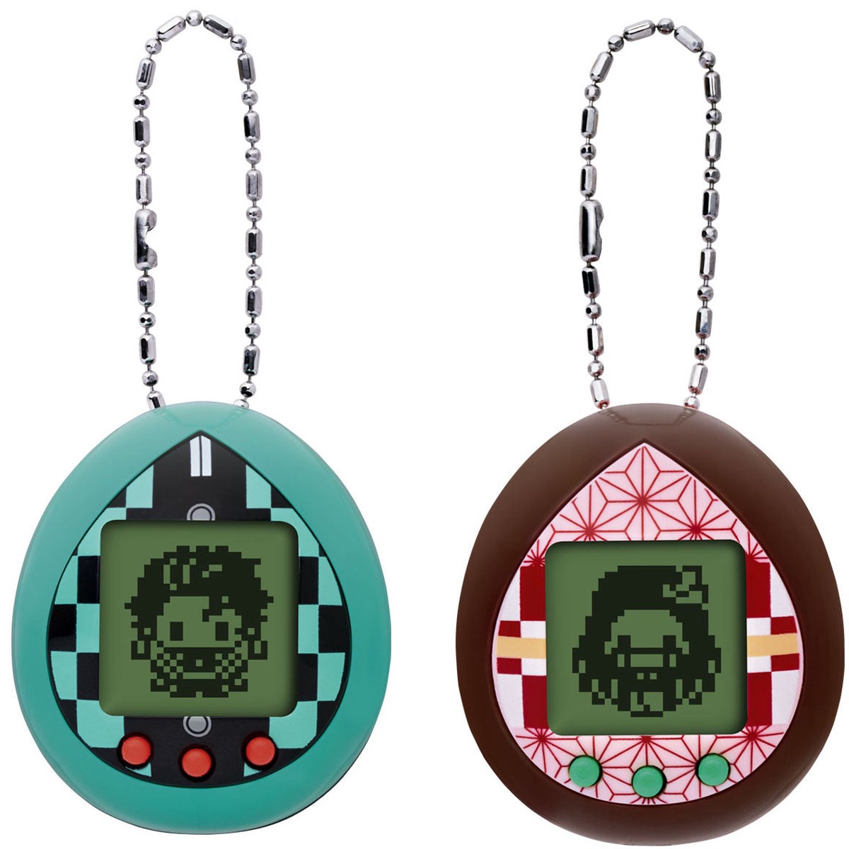 Premium Bandai Demon Slayer Kimetsu no Yaiba Demon Slayer Tamagotchi Tanjirotchi Color and Nezukotchi Color Set