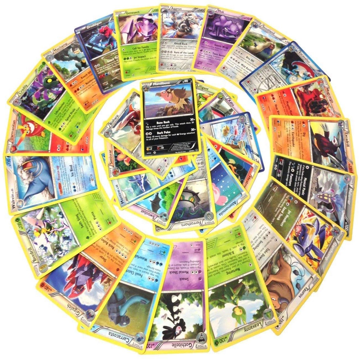 25 Rare Pokemon Cards with 100 HP or Higher - Assorted Lot with No Duplicates