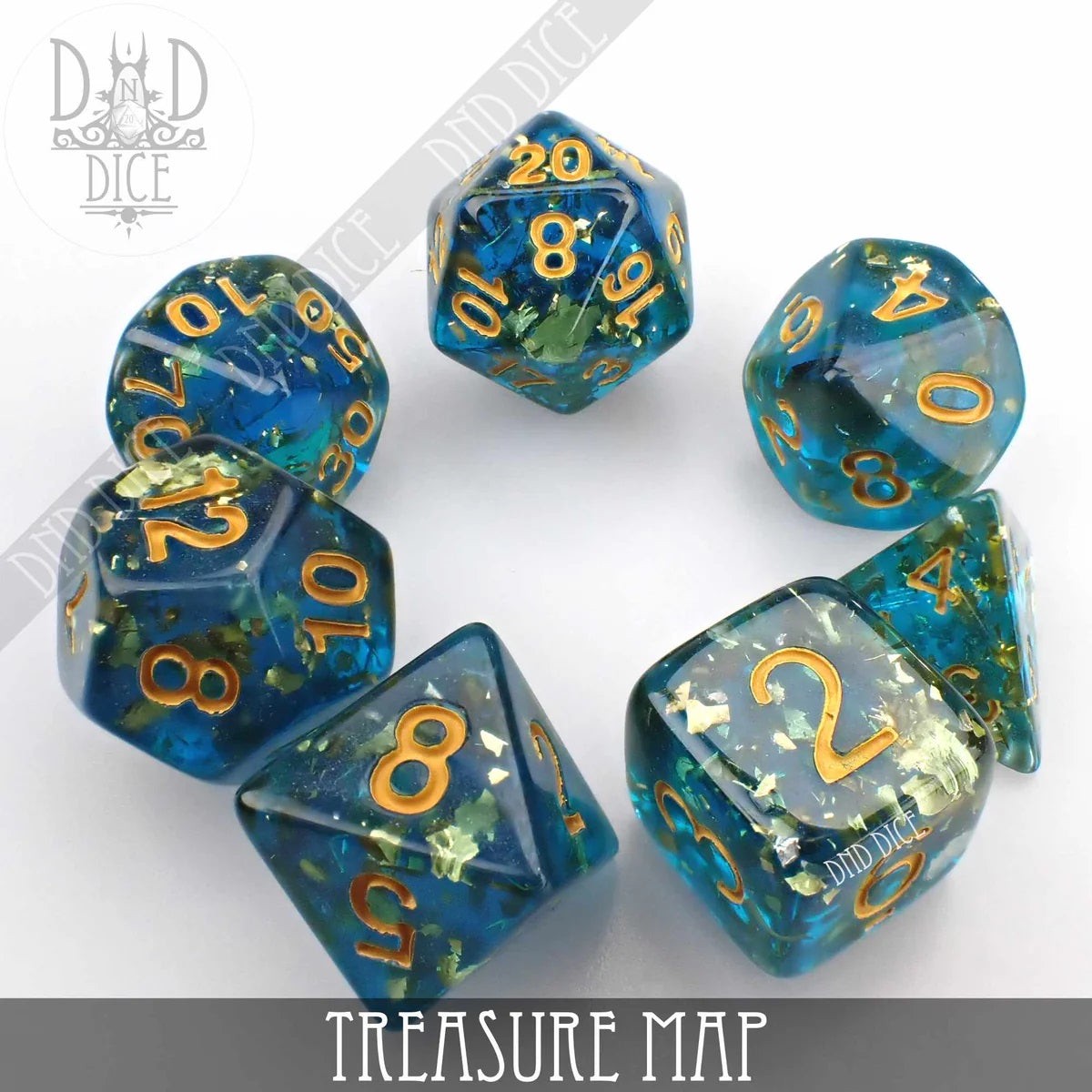 Treasure Map 7pc Dice Set