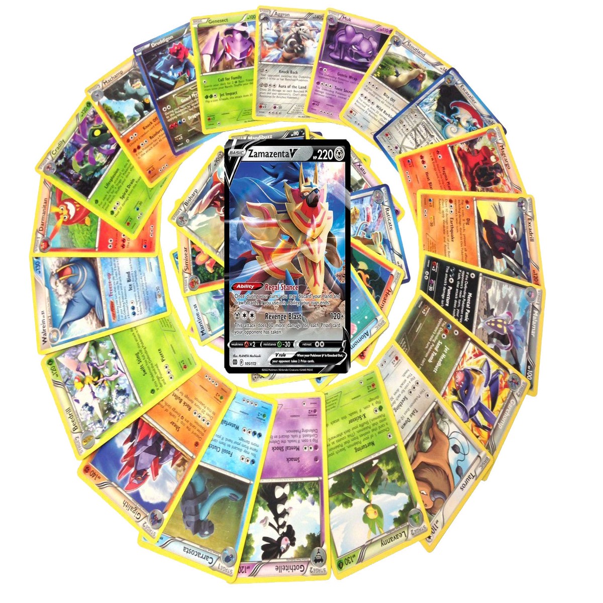 25 Rare Pokemon Cards with 100 HP or Higher (Assorted Lot with No Duplicates) w Guaranteed Ultra Rare Pokemon