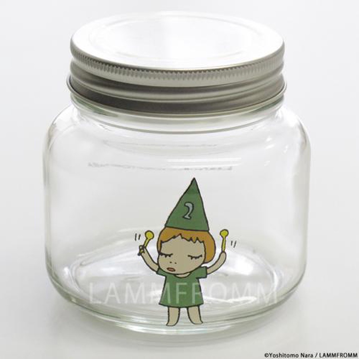 Yoshitomo Nara Glass Storage Jar S Girl 2 Green Japan Artist