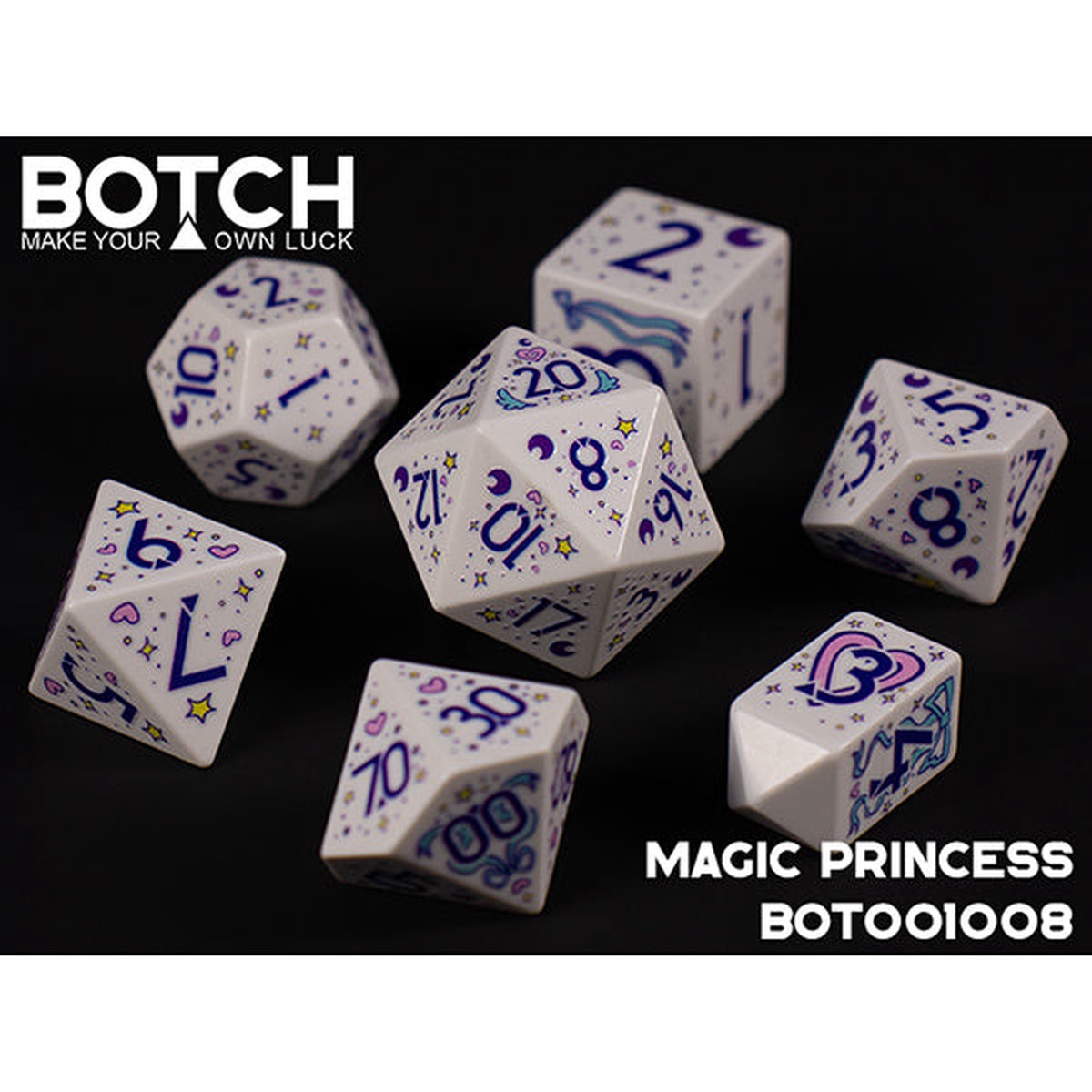 7-Die Set Botch Dice Magic Princess
