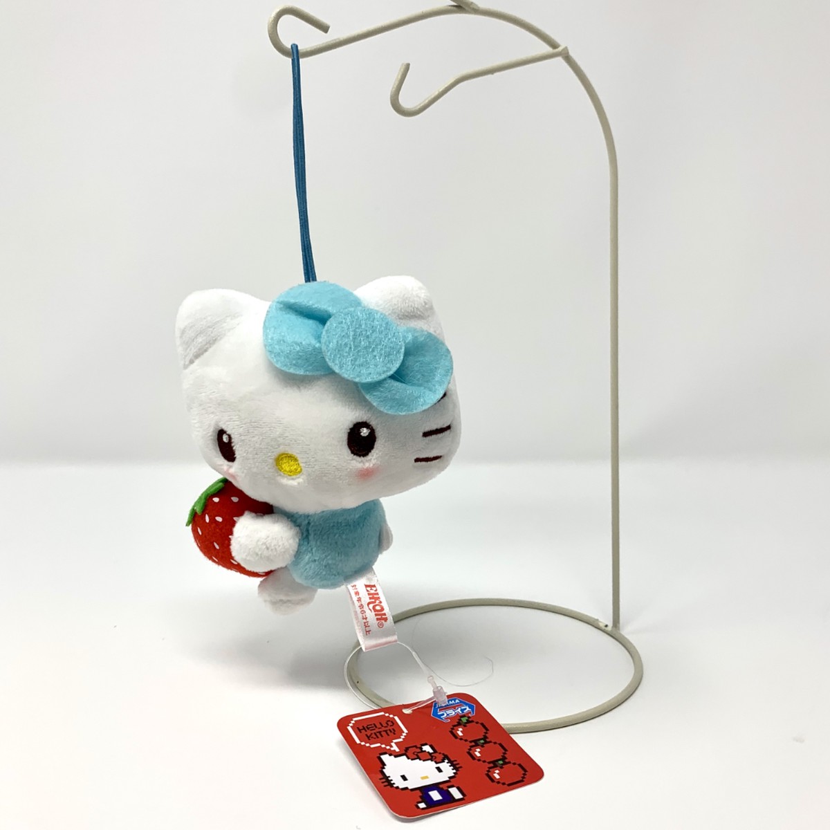 Hello Kitty Mini Mascot (blue dress holding strawberry)