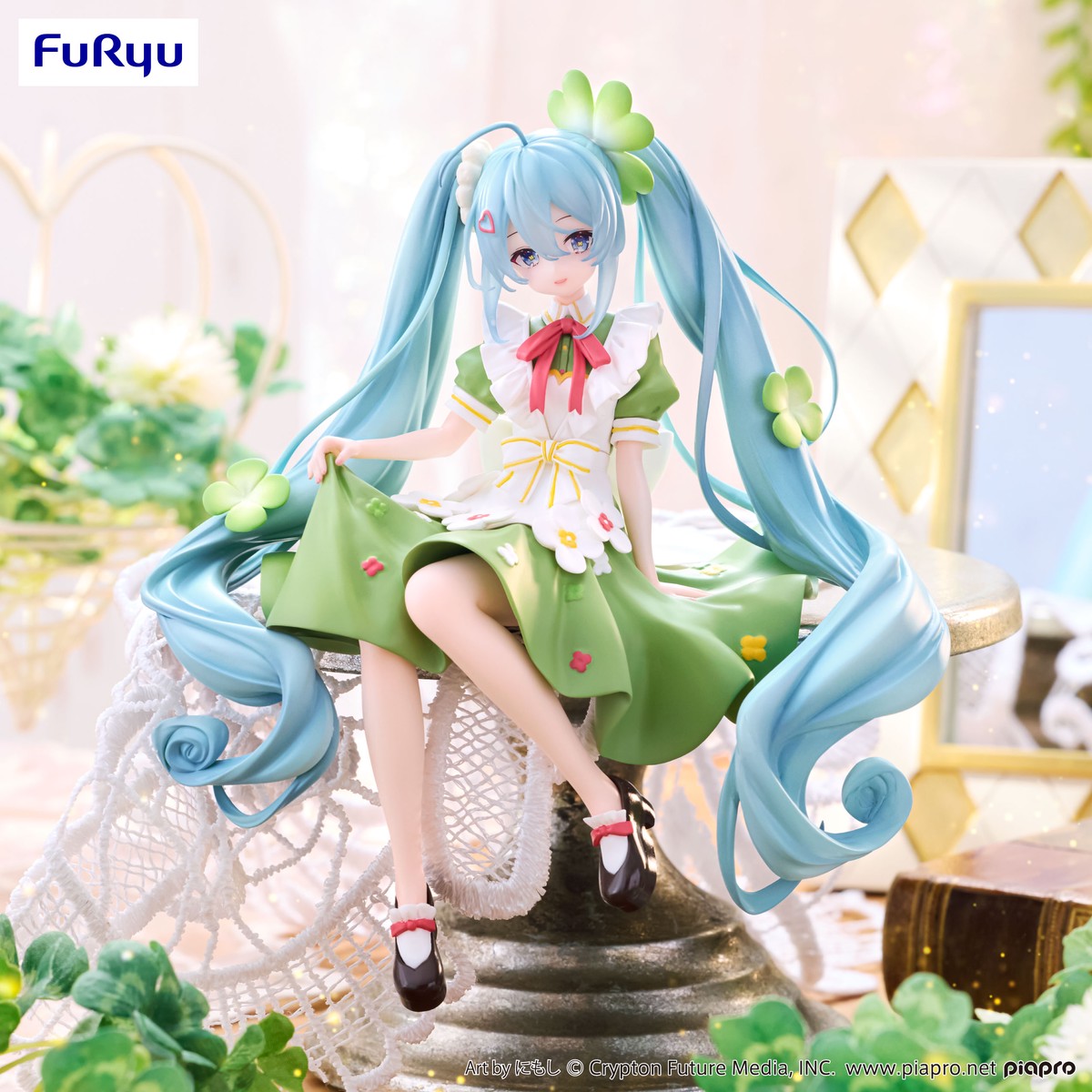 FuRyu Noodle Stopper Figure - Hatsune Miku - Flower Fairy Clover Ver