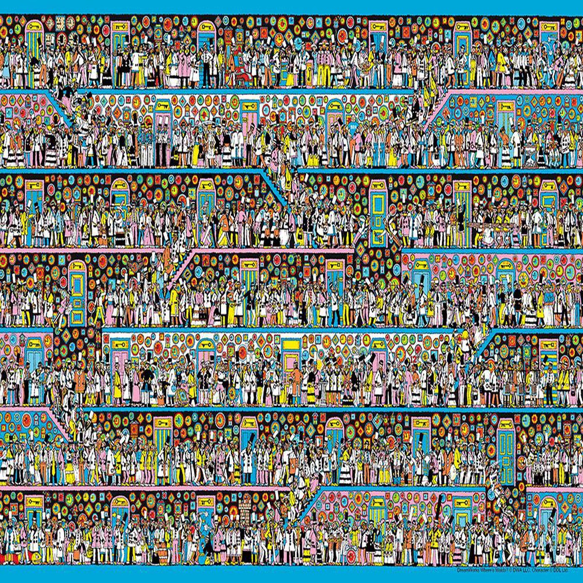 Beverly Micro-piece Jigsaw Puzzle 1000 Pieces - Wheres Wally (Wheres Waldo) - Corridor When Full of Clocks 38 x 26cm