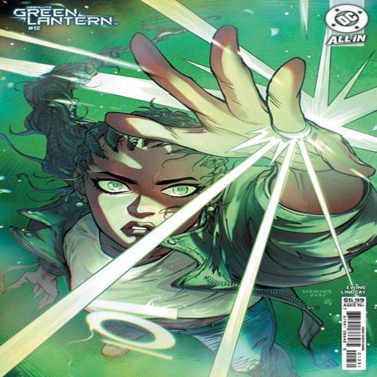 Absolute Green Lantern 12 Cover C Haining Card Stock Variant