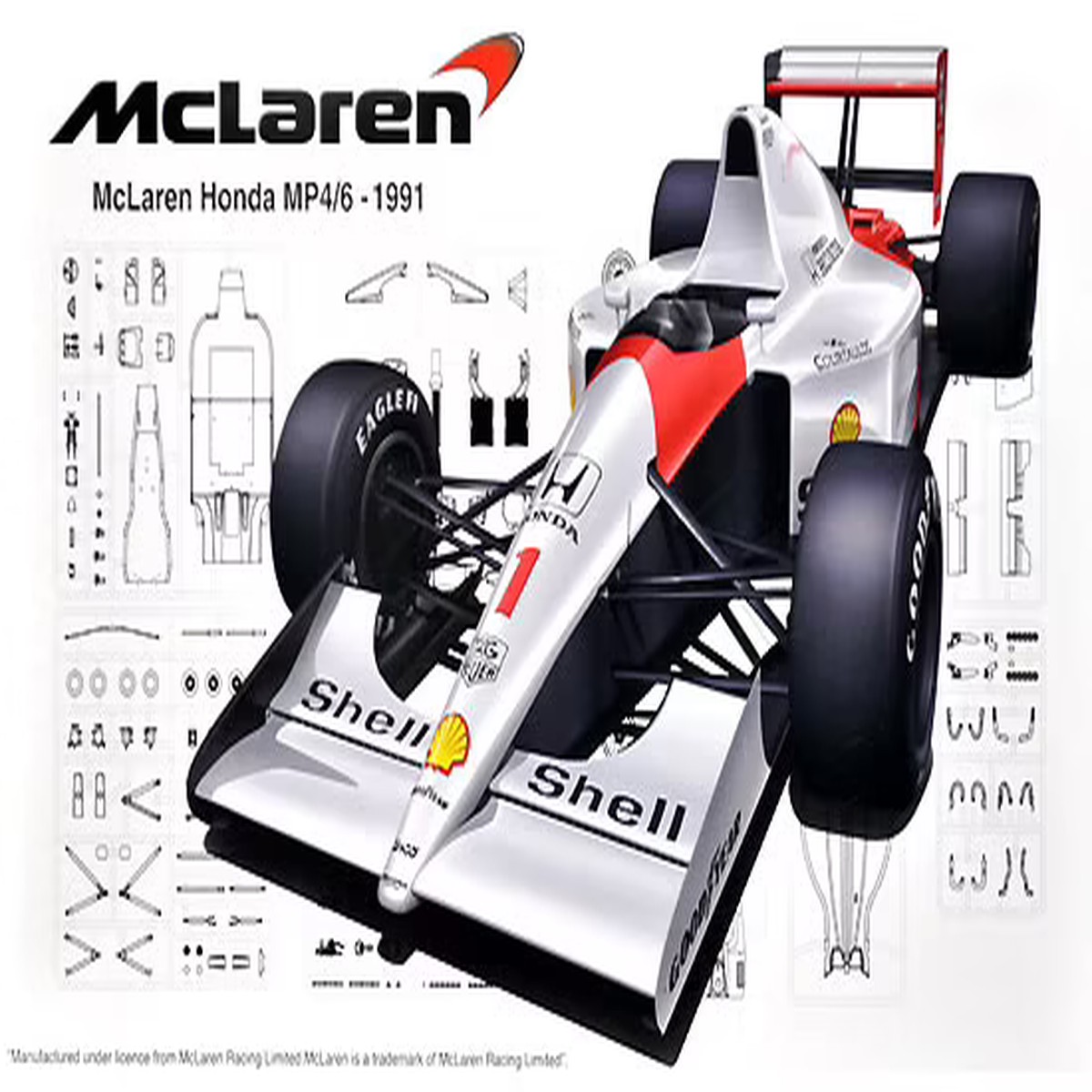 120 McLaren Honda MP46 - 1991 Japan GPSan Marino GPBrazil GP (Fujimi Grand Prix Series GP-25)