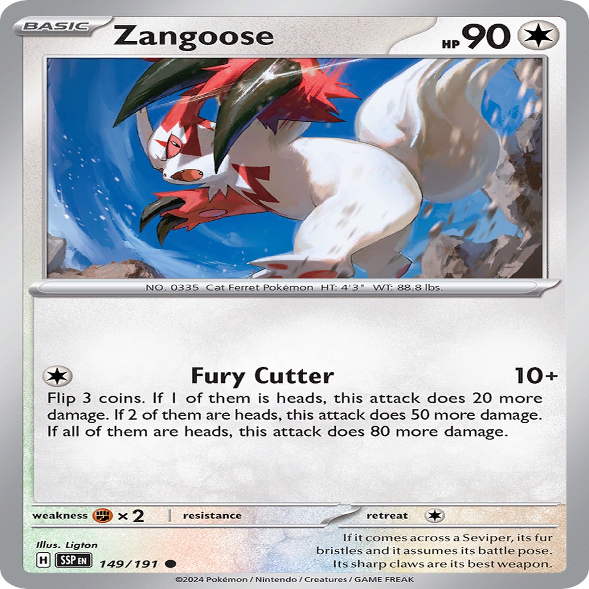 Zangoose - 149191 - Reverse Holofoil