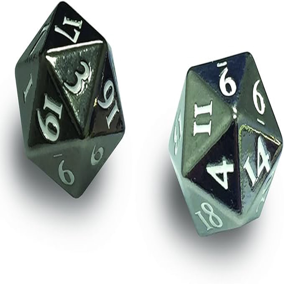 Ultra Pro - d20 2-Dice Set - Heavy Metal - Gunmetal