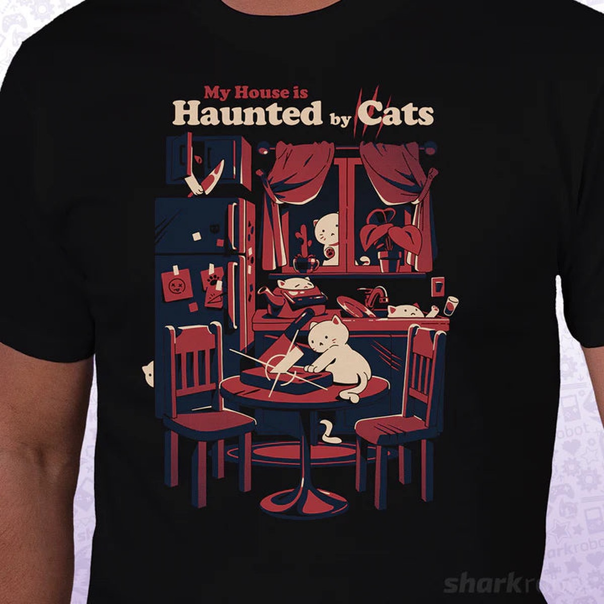 Haunted By Cats T Shirt S