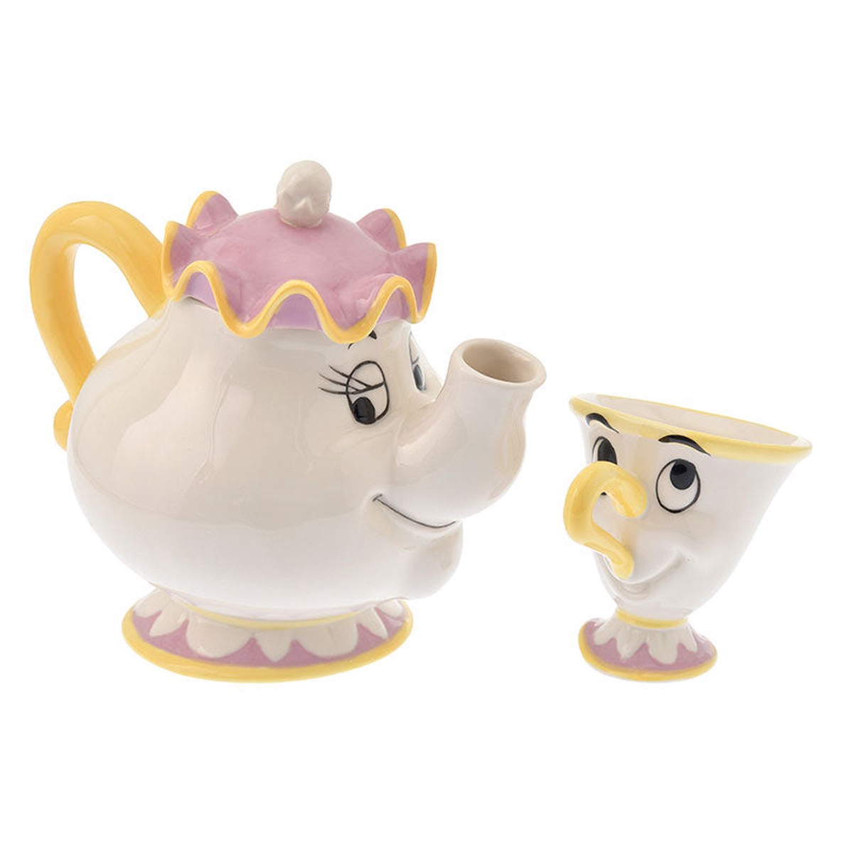 Beauty and the Beast Chip Mrs Potts Teapot Cup Set 3D Disney Store Japan